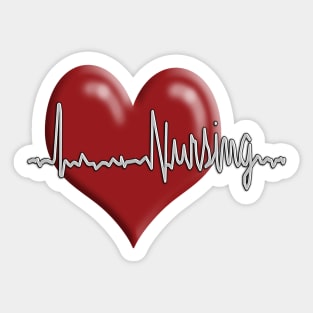 I Heart Nursing Sticker